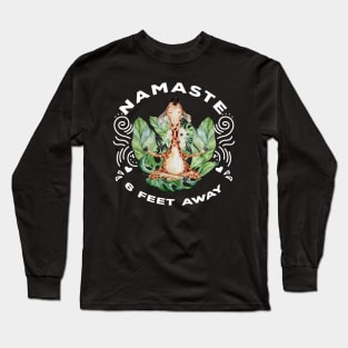 NAMASTE FEET AWAY GIRAFFE Long Sleeve T-Shirt